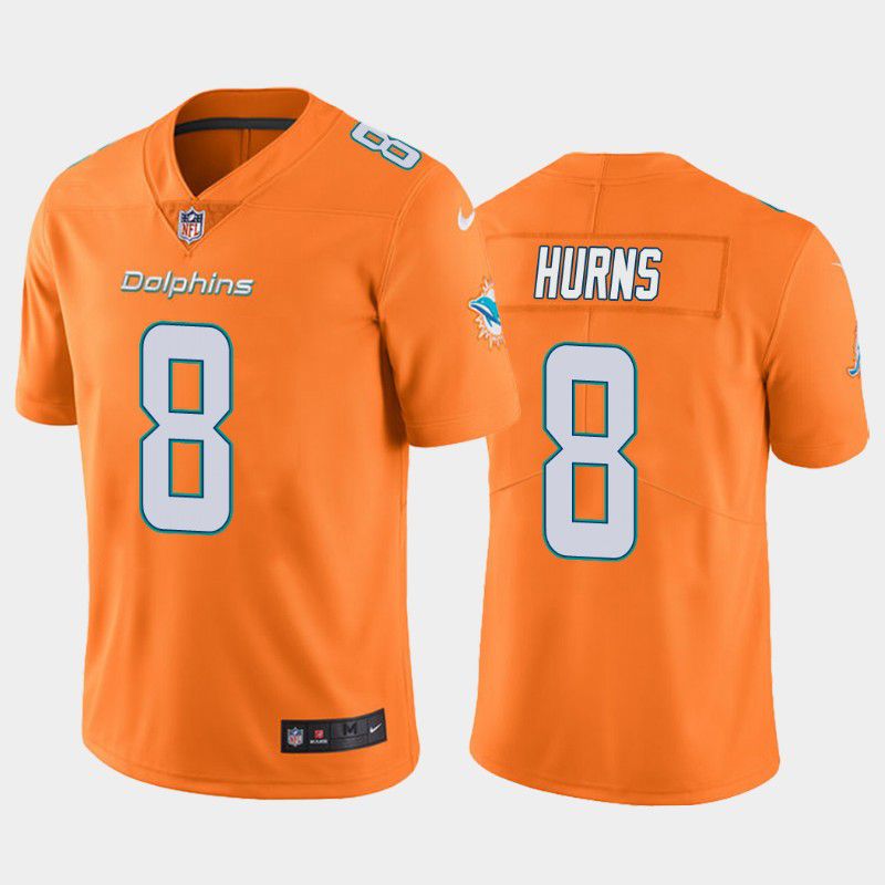 Men Miami Dolphins 8 Allen Hurns Nike Oragne Limited NFL Jersey